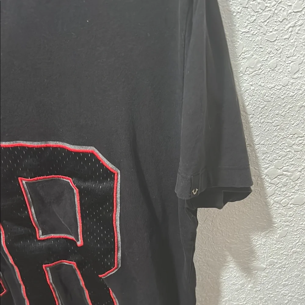 True Religion Black T-Shirt with Red Accents Men’s size L GUC..